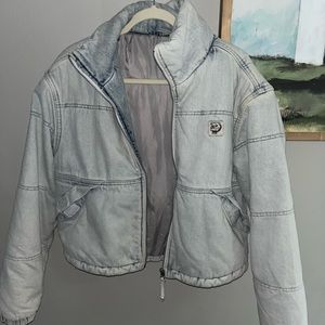 BDG Denim Cropped Puffer Jacket